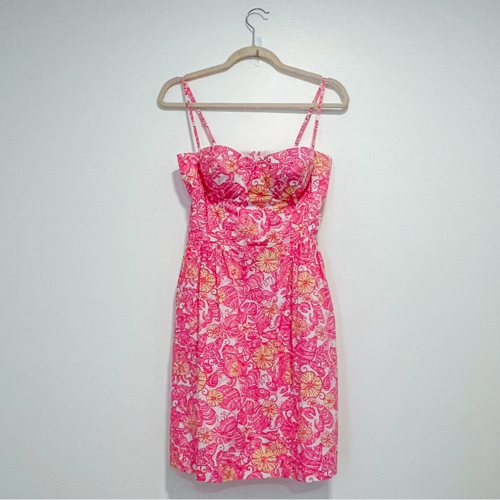 Lilly Pulitzer Georgie Chum Bucket Underwire Bustier Fit Flare Dress